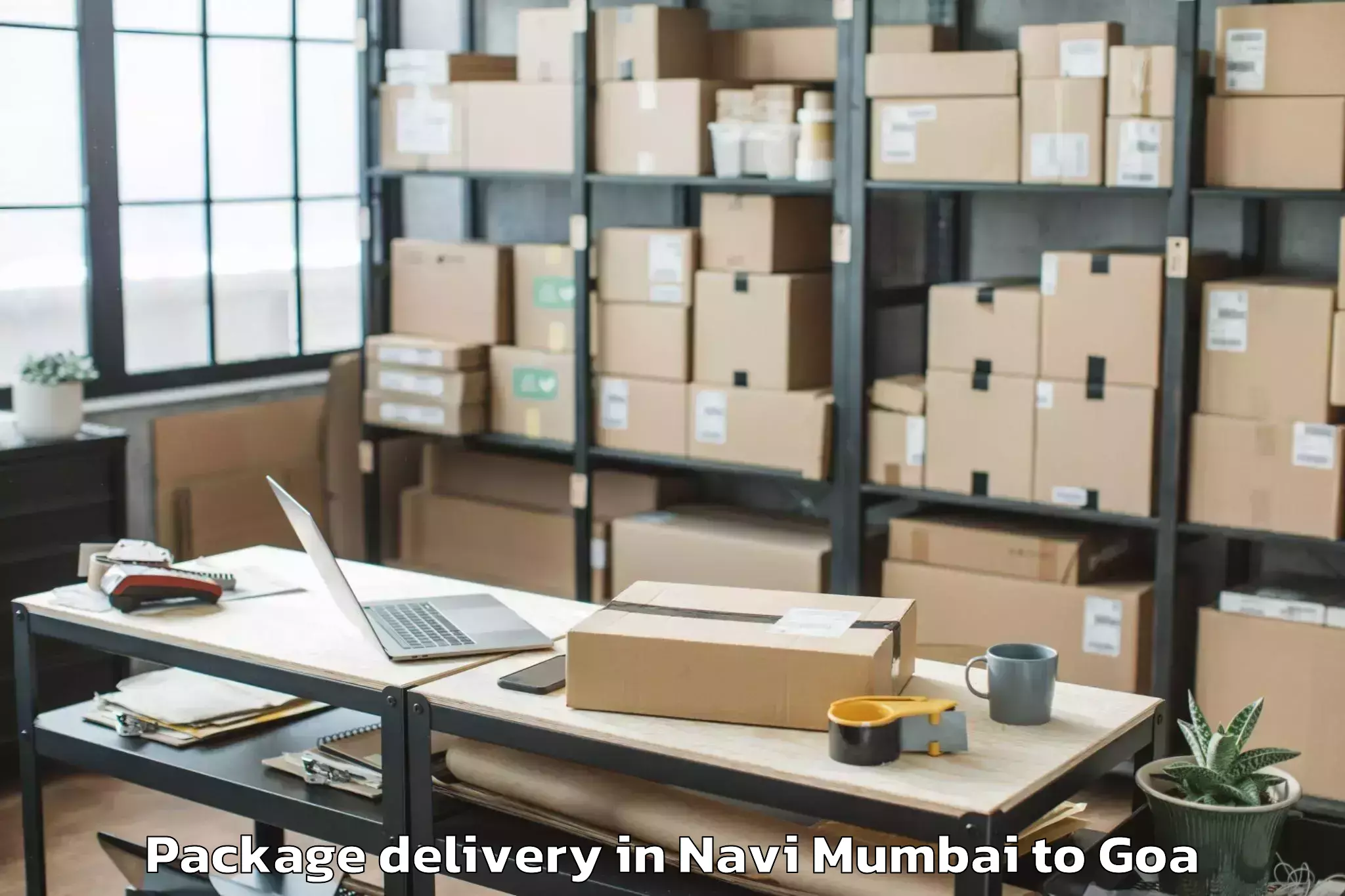 Trusted Navi Mumbai to Mopa Package Delivery